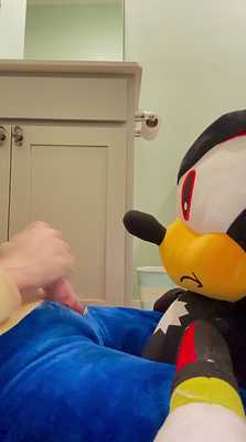 Sonic cums on Shadow plushie [old]