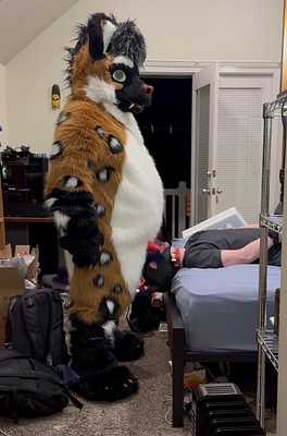 Pup Deepthroats Daddy’s Knotted Dick Upside-Down