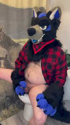 Daddy wolf love to play with his big cock. Will you help him out ? 🦴