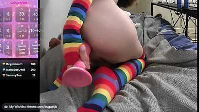 Femboy Monkey Struggles to Use Knotted Toy