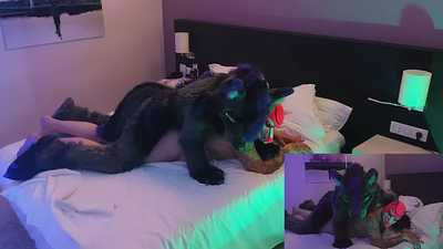Big Black Wolf & Puppy Muscle Mommy π