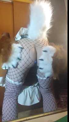 Silly Bunny with Chastity Cage and Buttplug :3