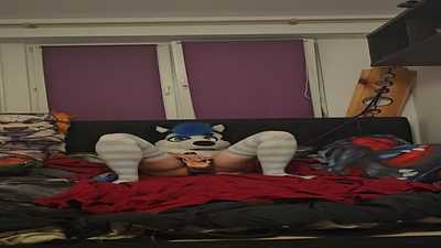 Mr. Hands furry reenactment but it's locktober