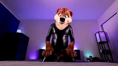 Latex Cocksleeve on a Latex Boy