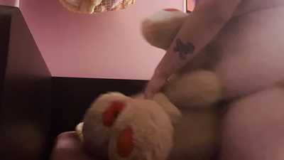 Dog Girl in her Dog Bed