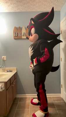 Shadow gives his dick a good rub.