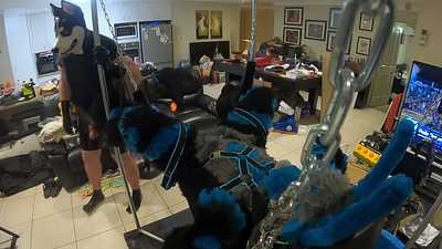 Pup Talem (Xavier) sling fun with hughby