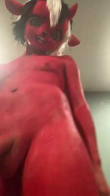 Cute Goat Demon Femboy Shows Himself Off To You