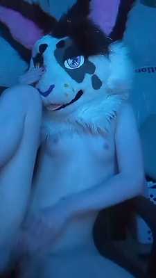 Kitty plays with her kitty for you~