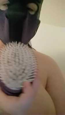 Puppy's first shower