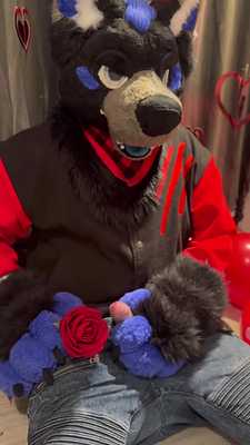 Big bad wolf show you his bouquet 💐 UwU