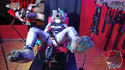 Milked and railed by a fucking machine with Overstim