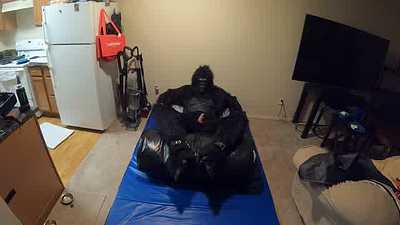 Header pawing off on the rolled up airbags