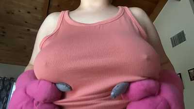 Playing with my tits ;3