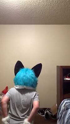 Femboy furry shakes ass and teases