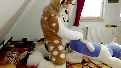 Making a dirty plush cow even more dirty (cum + WS)