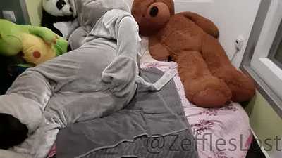 Big Bad Wolf Mascot Knots Himself