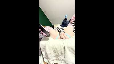 Watch a silly deer play with his butt :3