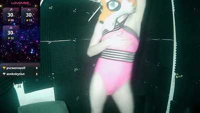 Camboy Foxxo In His Pink Swimsuit