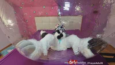 traped in rubber ball