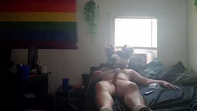 Velvet Overstims Himself And Makes Himself Cum