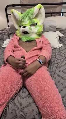 Loud Little Fox Cums on Himself~ 💚🩷