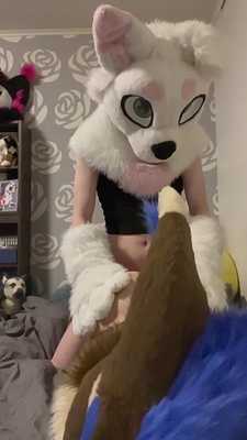 Horny femboy furry fucks his boyfriend 💦