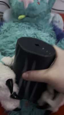 Aeko playes with Bad Dragon Muzzle