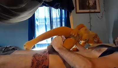 Cumshot with Plushie