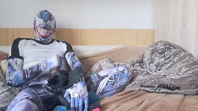 Symbiot has new friend. Cum on his face