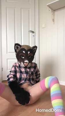 Taking new dildo for a test ride