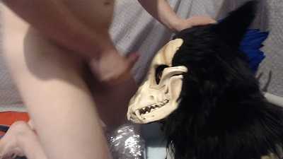 fucking my skulldog head and cumming in the eye