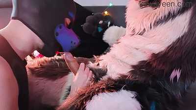 KawaTheHyeen - Pup sucks the yeen off dry