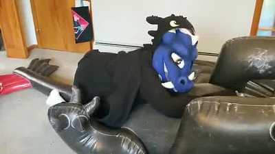 Party with toothless the dragon inflatable
