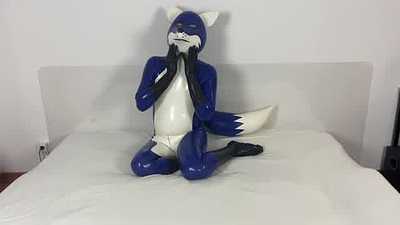 Blue rubber fox