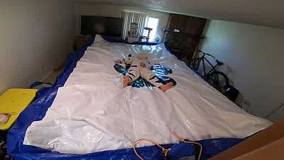 StuntTiger on an airbag