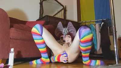 Femboy bat rides their Fenrir