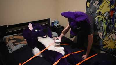 Sparks Ratchet Strapped to a Bed