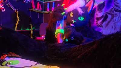 Kitty humps a dickpump