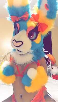 Piper celebrating with a tease ;3