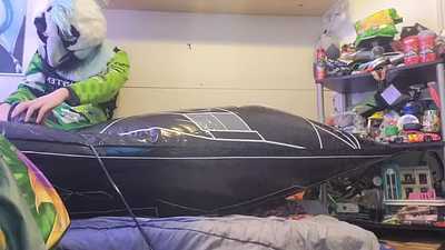 Prost having some fun with a LCF F-117A Nighthawk inflatable 