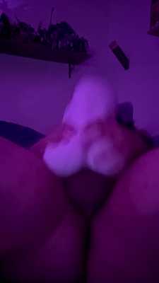 Fat cat has fun with his doll :3