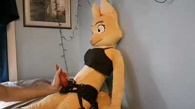 Diane wears a strap-on