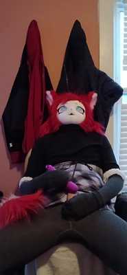 Candy Cane stroking and vibing till she explodes 