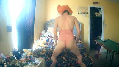 Femboy Foxxo Dancing in Pink Lingerie