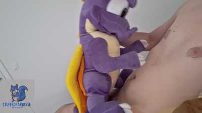 First time love with stuffed Spyro