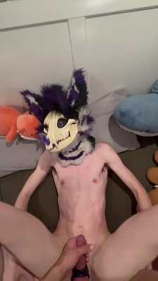 Femboy Skully gets guts rearranged by their owner 